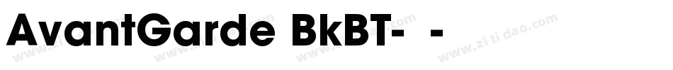 AvantGarde BkBT-常规字体转换